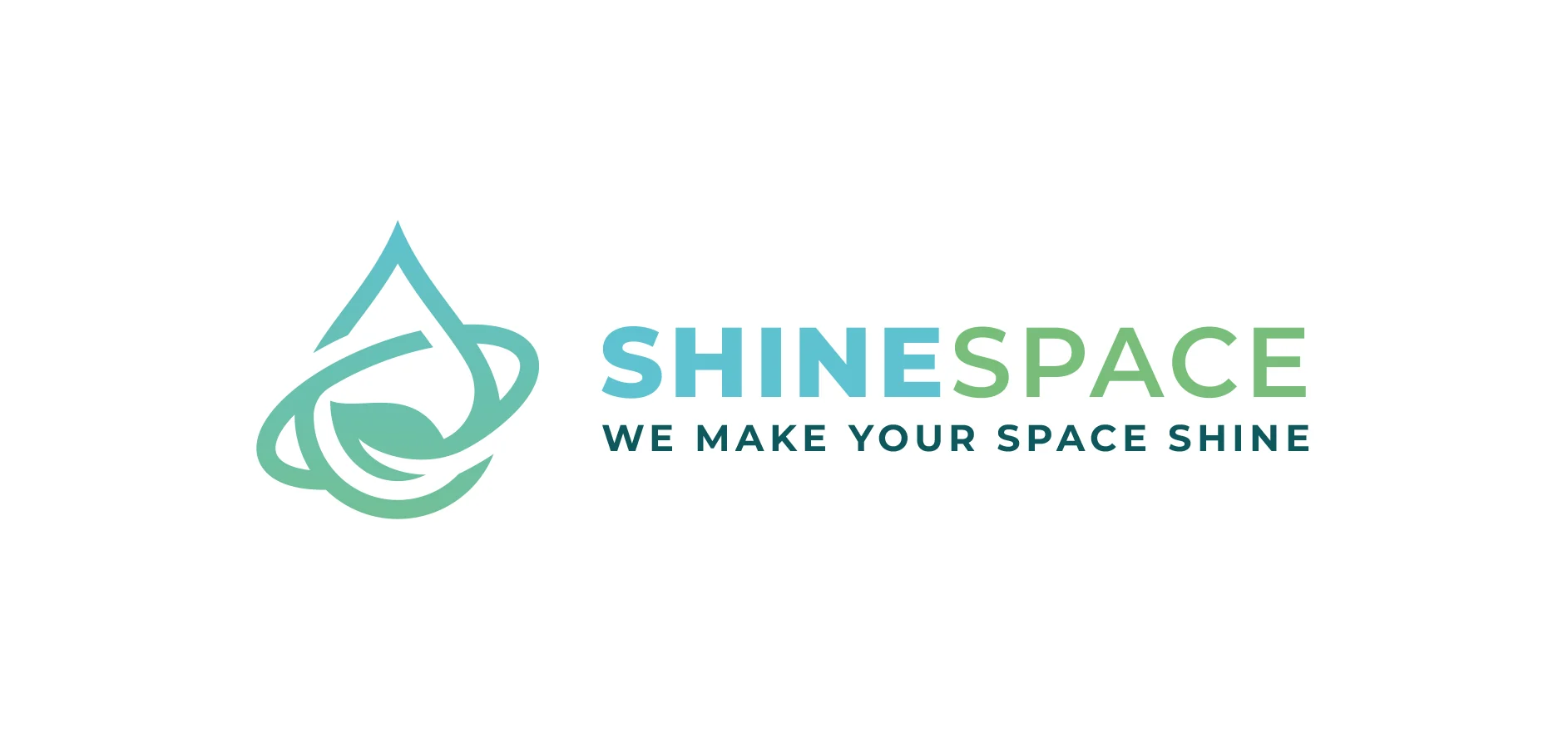 Pełne logo ShineSpace z hasłem We make your space shine